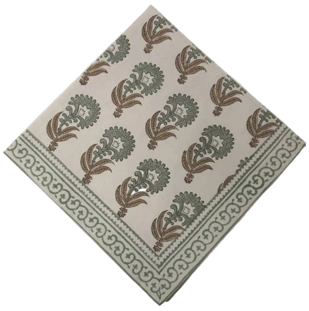 Decorative napkin with floral pattern on a white background