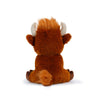 Plush toy of a brown creature with horns on a white background