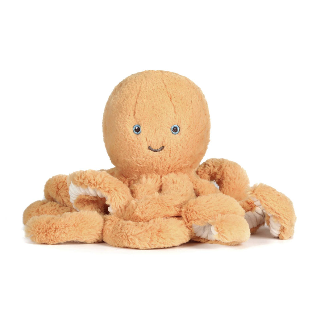 Plush toy octopus on a white background