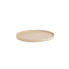 Beige ceramic tray on a white background