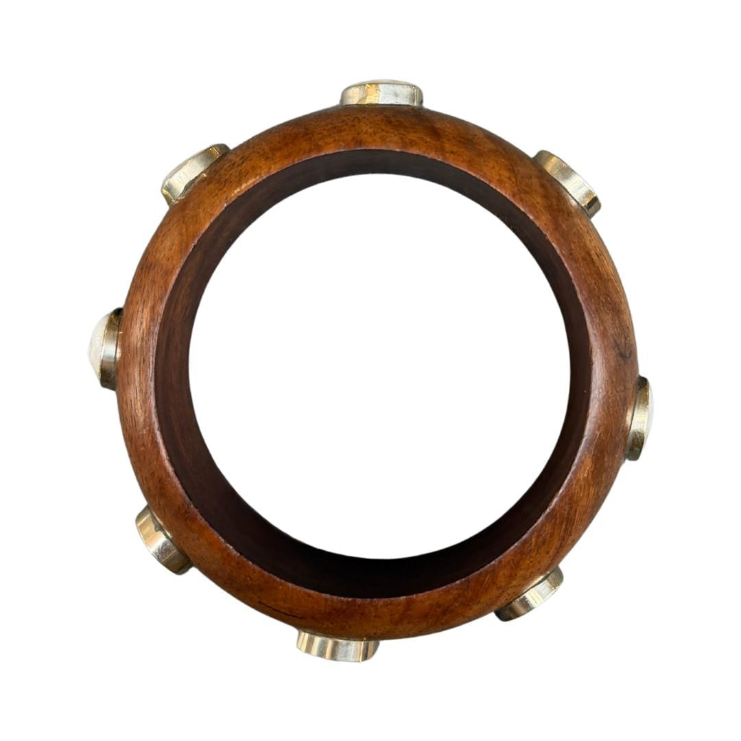 Pearl & Wood Moroccan Bracelet