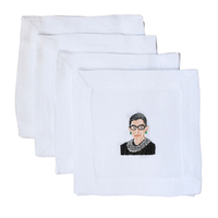 Notorious RBG Linen Cocktail Napkins