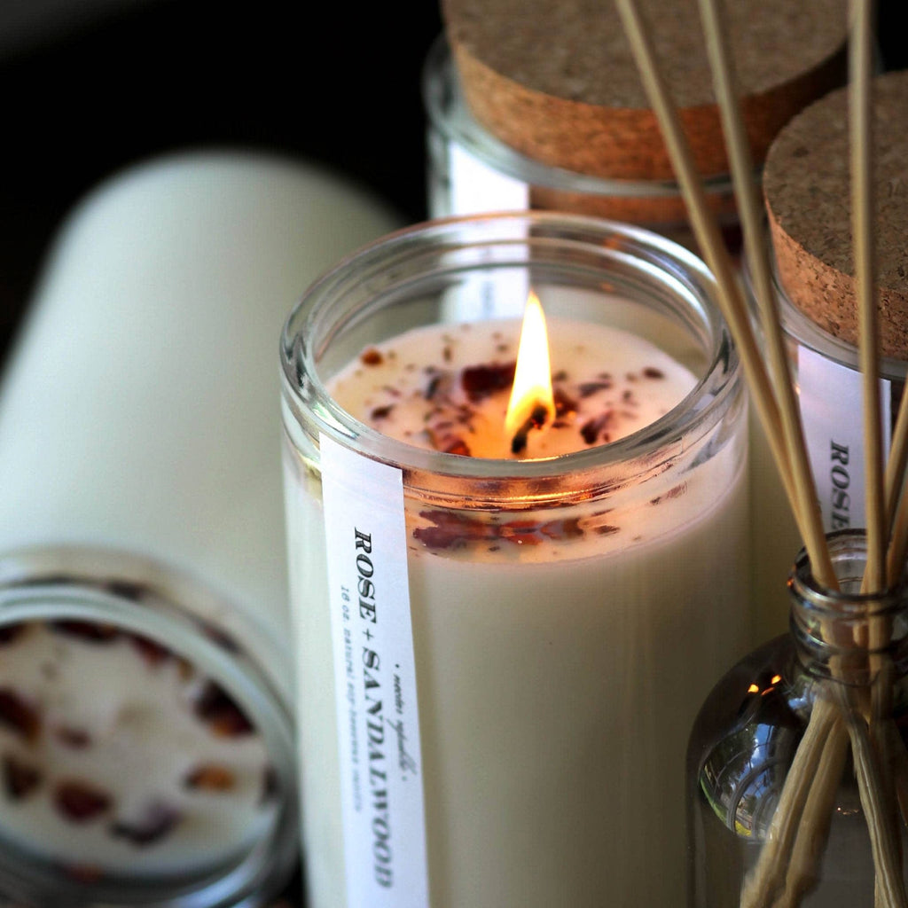 Rose Sandalwood: Apothecary Candle (Grounding) Nectar Republic Modern Nomad Home decor store Denver CO Colorado
