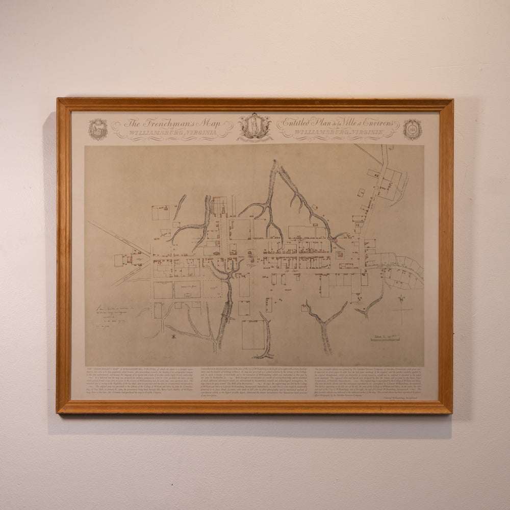 The "Frenchman's" Map Framed Print