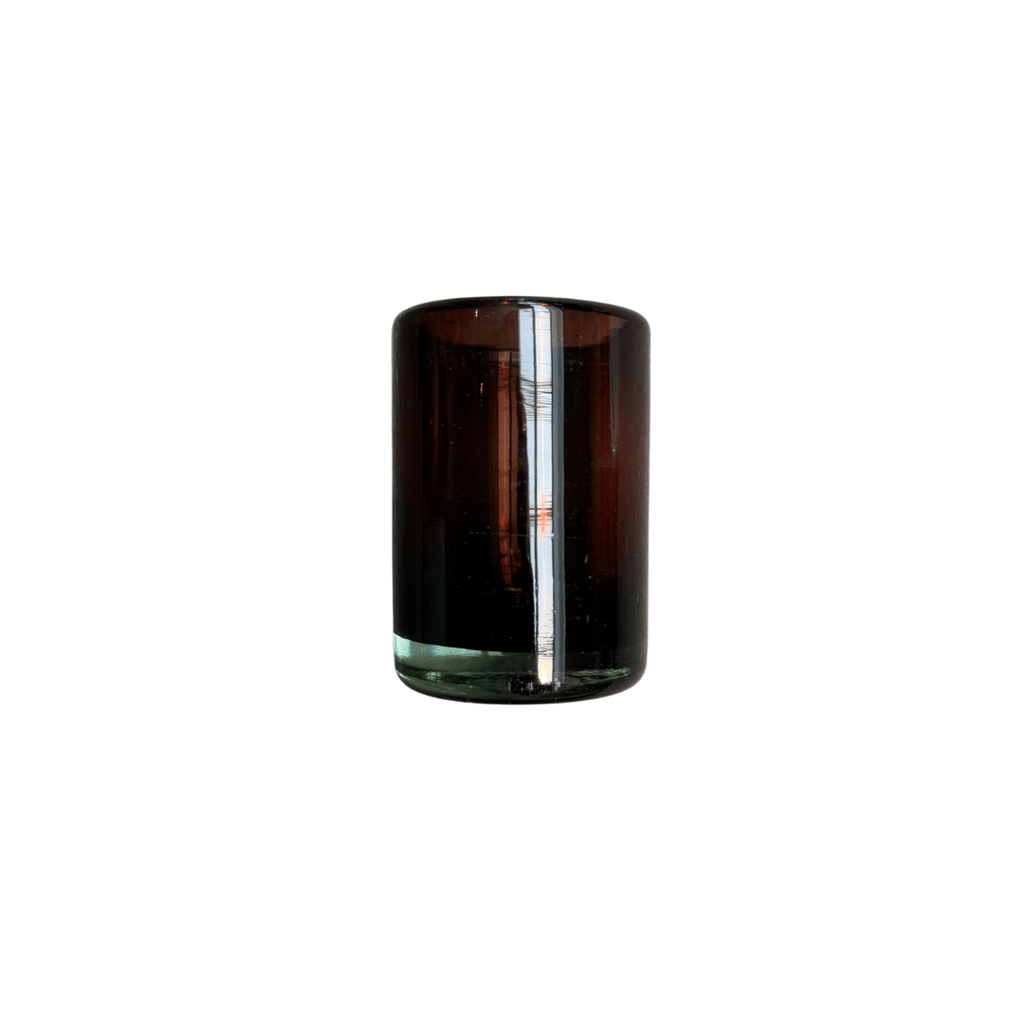 Dark glass shooter on a white background