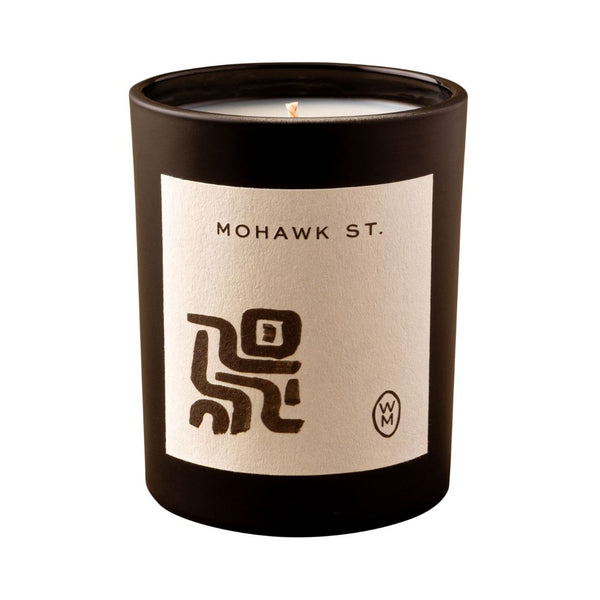 wilkin and may mohawk street candle on white background