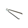 Metallic tongs on a white background